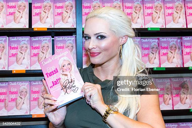 Daniela Katzenberger presents her new book 'Eine Tussi sagt Ja' on June 28, 2016 in Cologne, Germany.