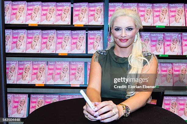 Daniela Katzenberger presents her new book 'Eine Tussi sagt Ja' on June 28, 2016 in Cologne, Germany.