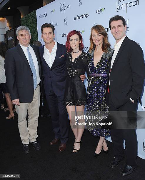 Executive producer Chris Keyser, Matt Bomer, Lily Collins, Rosemarie DeWitt and writer/director Billy Ray arrive at Sony Pictures Television Social...