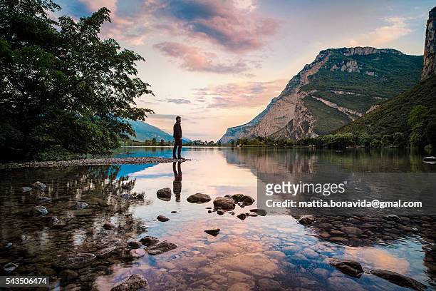 the lake of colours. - garda stock pictures, royalty-free photos & images