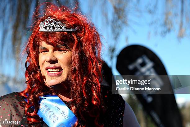 Steve Kay look on during the Downtown Day Drag race at the Queenstown Winter Festival on June 29, 2016 in Queenstown, New Zealand.