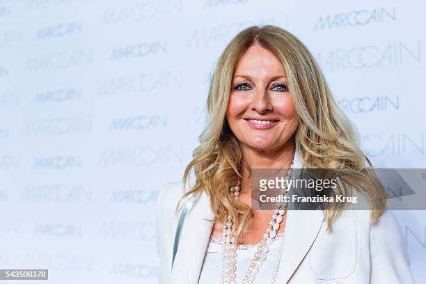 German moderator Frauke Ludowig attends the Marc Cain show spring/summer 2017 at CITY CUBE Panorama Bar on June 28, 2016 in Berlin, Germany.
