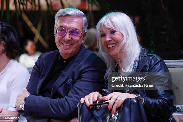 Helmut Schlotterer and Ute Schlotterer attend the Marc Cain show spring/summer 2017 at CITY CUBE Panorama Bar on June 28, 2016 in Berlin, Germany.