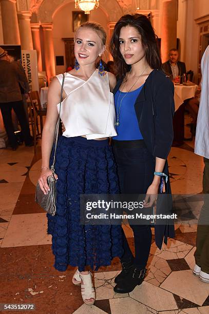 Jeanne Goursaud and Jasmin Lord during the Bavaria Film reception during the Munich Film Festival 2016 at Kuenstlerhaus am Lenbachplatz on June 28,...