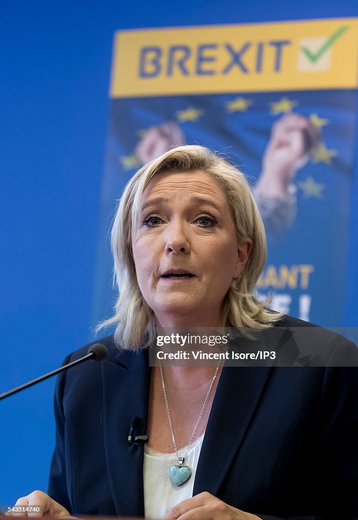 National Front Press Conference Held On Brexit