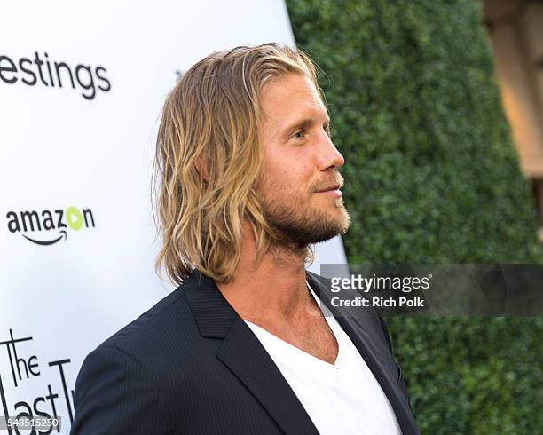 Actor Matt Barr arrives at Sony Pictures Television Social Soiree Featuring Amazon Pilots, "The Last Tycoon" And "The Interestings" at Sony Pictures...
