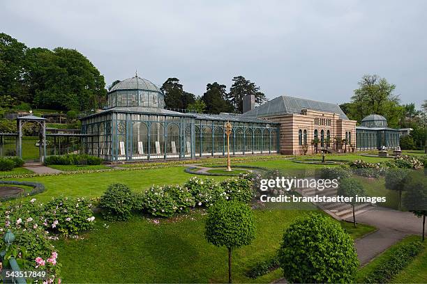 Moorish villa with glasshouses in Botanical and zoological garden Wilhelma. About 2000. .
