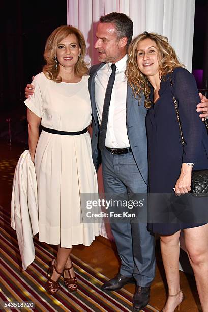 Valerie Trierweiler, Jean Marie Guibert and Tassa Benech attend 22th Amnesty International France : Gala at Theatre des Champs Elysees After Party at...