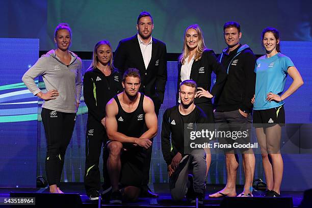 New Zealand Olympic athletes Caitlin Ryan, Kayak, Anita McLaren, Hockey, Tim Mikkelson, Rugby Sevens, Liz Thompson, Hockey, Stuart Farquhar, Javelin,...