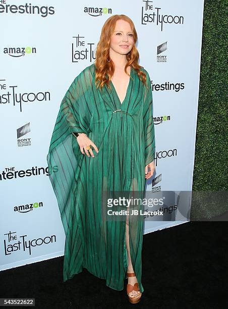 Lauren Ambrose attends a Sony Pictures Television Social Soiree featuring Amazon pilots, 'The Last Tycoon' and 'The Interestings' on June 28, 2016 in...