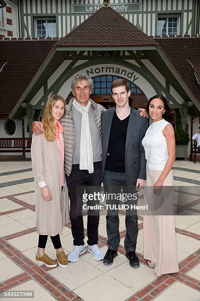 At the reopening party of the Normandy Palace in Deauville after 1 year of renovation, Joy Desseigne, Dominique Desseigne, Alexandre and Alexandra...