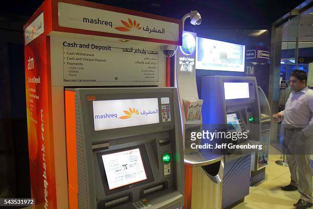 United Arab Emirates U.A.E. UAE Middle East Dubai Bur Dubai Khalid Bin Al Waleed Metro Station Red Line subway public transportation ATM, banking,...