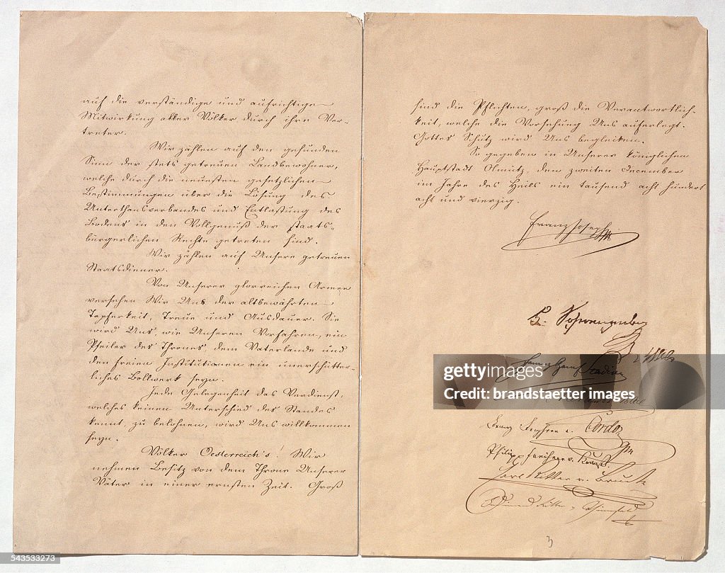 A Proclamation To The Government Takeover Of Emperor Franz Joseph I.
