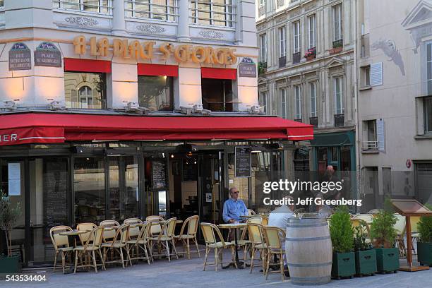 France Europe French Paris Place Saint St. Georges 9th arrondissement A La Place St. Georges restaurant cafe brasserie.