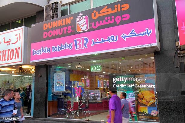 United Arab Emirates U.A.E. UAE Middle East Dubai Deira Al Rigga Al Rigga Road English Arabic language small business Dunkin' Donuts, Baskin Robbins,...