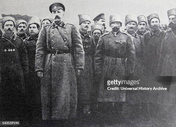 Photographic print of Lavr Georgiyevich Kornilov a military intelligence officer, explorer, and general in the Imperial Russian Army during World War...