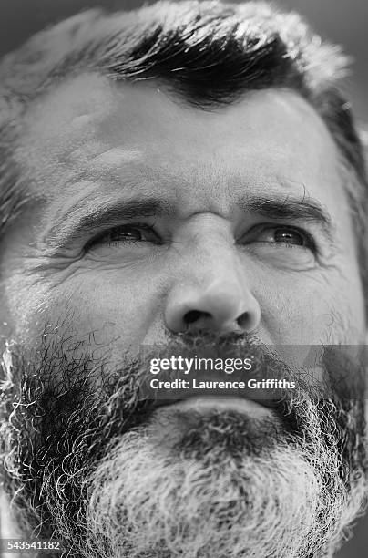 Roy Keane of Republic of Ireland looks on during the UEFA Euro 2016 match between France and Republic of Ireland at Stade des Lumieres on June 26,...