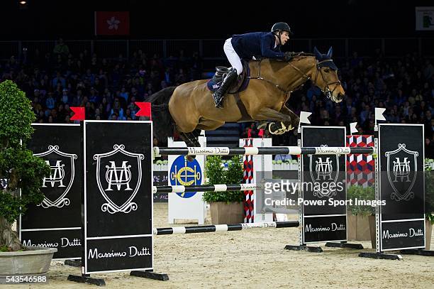 Maikel van der Vleuten on VDL Groep Arera C competes during Longines Grand Prix at the Longines Masters of Hong Kong on 21 February 2016 at the Asia...