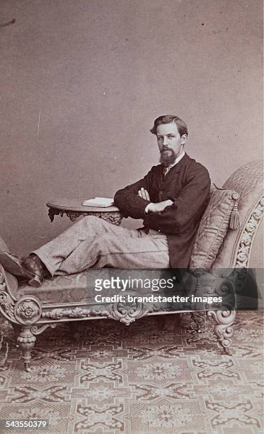 Daniel Rothermann sugar producer near Sopron. Full figure sitting on chaise longue. 1867. Photograph by Matzner u. Räntz / Vienna.