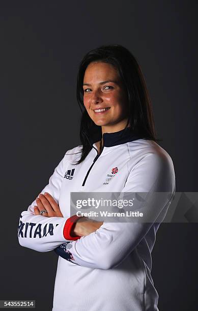 Portrait of Keri-anne Payne a member of the Great Britain Olympic team during the Team GB Kitting Out ahead of Rio 2016 Olympic Games on June 29,...