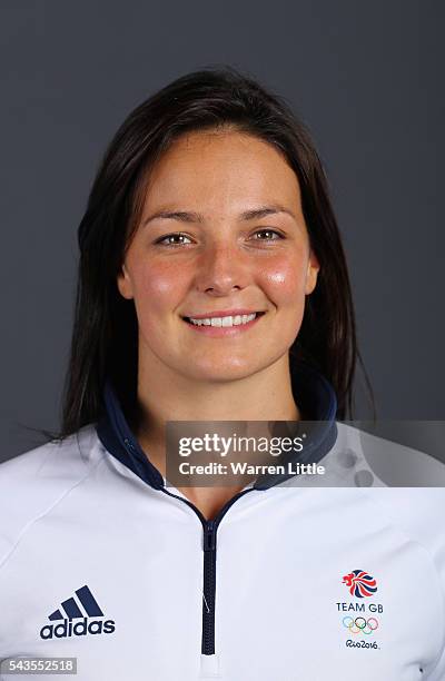 Portrait of Keri-anne Payne a member of the Great Britain Olympic team during the Team GB Kitting Out ahead of Rio 2016 Olympic Games on June 29,...