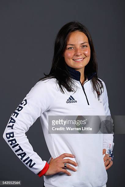 Portrait of Keri-anne Payne a member of the Great Britain Olympic team during the Team GB Kitting Out ahead of Rio 2016 Olympic Games on June 29,...