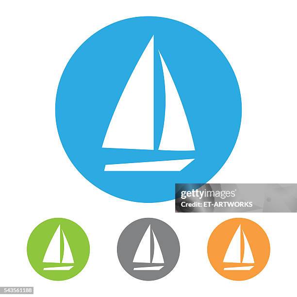 boot icon - regatta stock illustrations