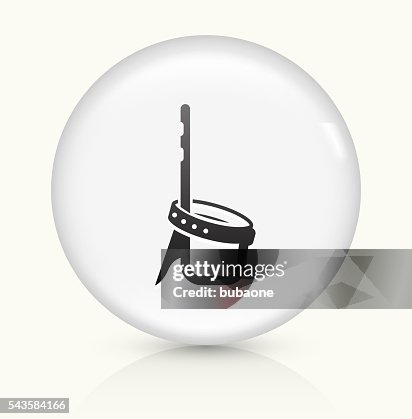 Strap icon on white round vector button Strap icon on white round vector button