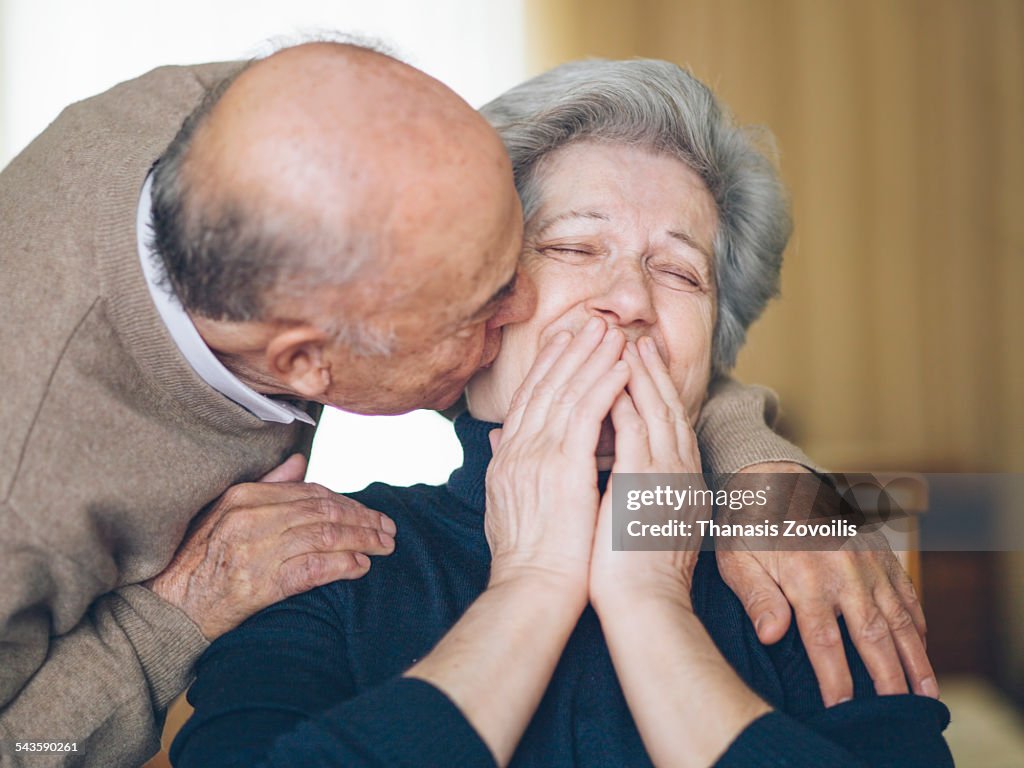 Senior couple having fun