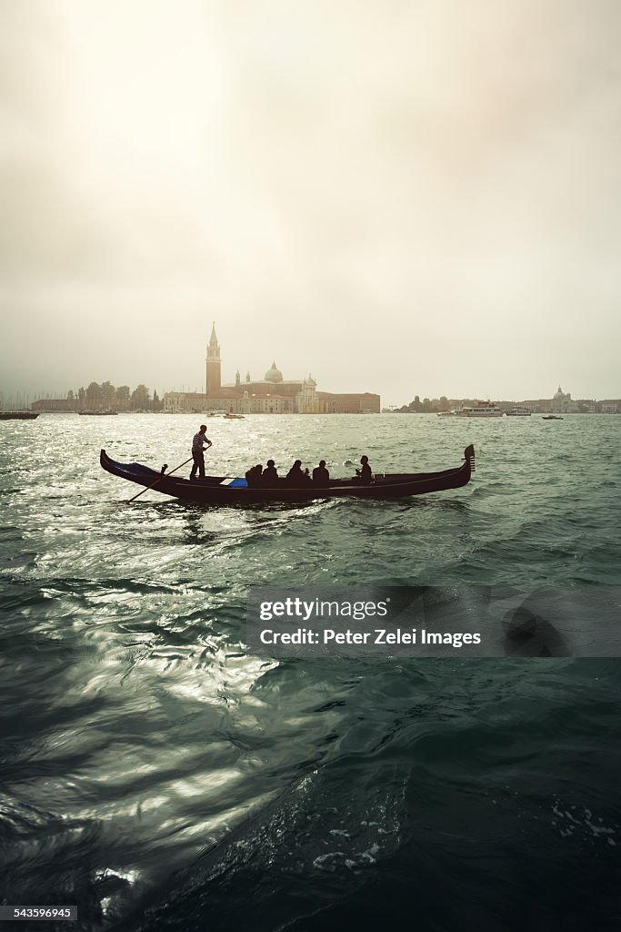 Gondola on the Venetian lagoon