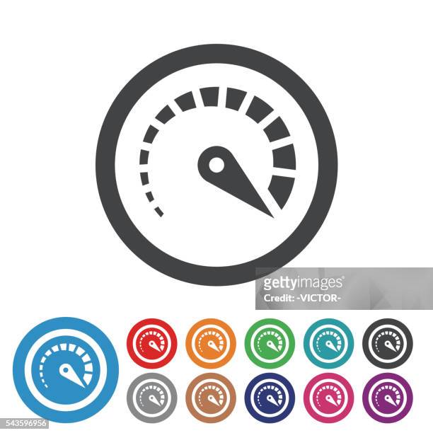 top speed icons - graphic icon series - speedometer stock illustrations