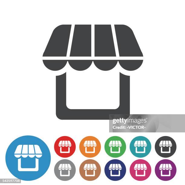 geschäft-icons-grafik-symbol-serie - sonnensegel stock-grafiken, -clipart, -cartoons und -symbole