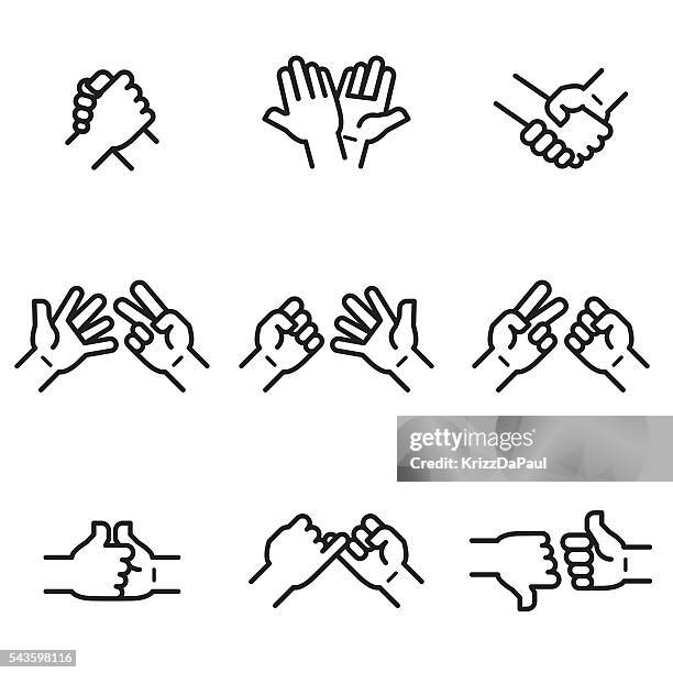 hands in action icons - reconciliation 幅插畫檔、美工圖案、卡通及圖標