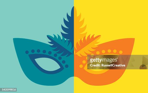 mardi gras or costume mask - louisiana vector stock illustrations