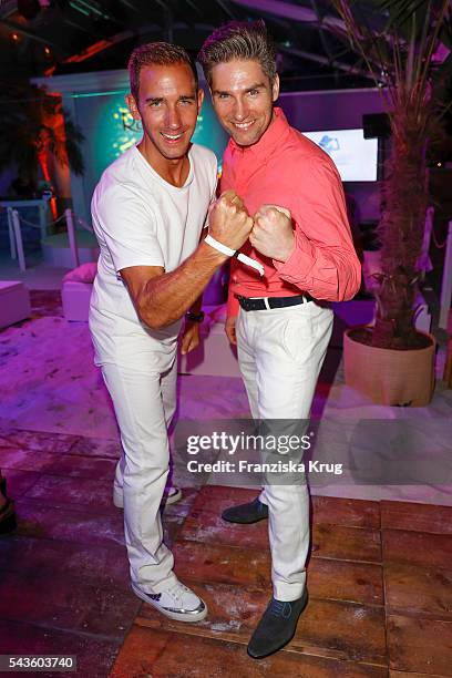 Marcel Remus and Christian Polanc attend the Raffaello Summer Day 2016 to celebrate the 26th anniversary of Raffaello on June 24, 2016 in Berlin,...