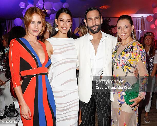 Mareile Hoeppner, Rebecca Mir, Massimo Sinato and Simone Ballack attend the Raffaello Summer Day 2016 to celebrate the 26th anniversary of Raffaello...