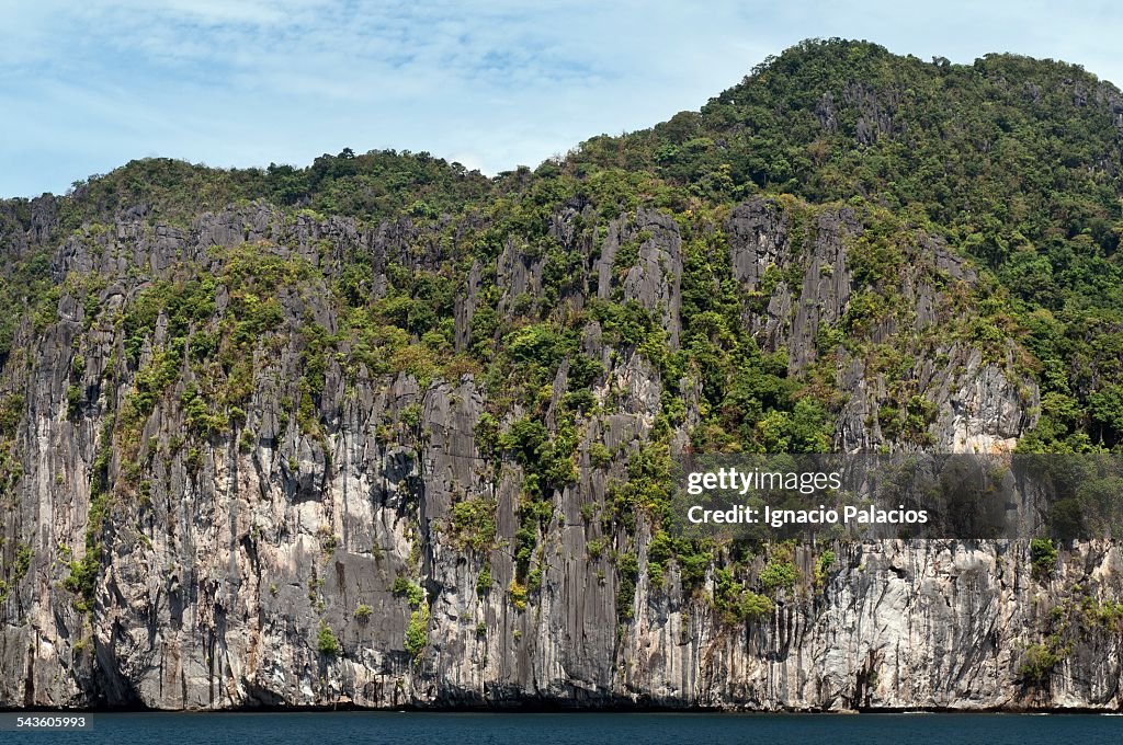 Limestone cliffs near Lagen island resort