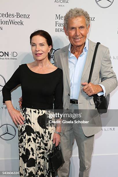 Gudrun Landgrebe and Ulrich von Nathusius attend the Minx by Eva Lutz show during the Mercedes-Benz Fashion Week Berlin Spring/Summer 2017 at Erika...