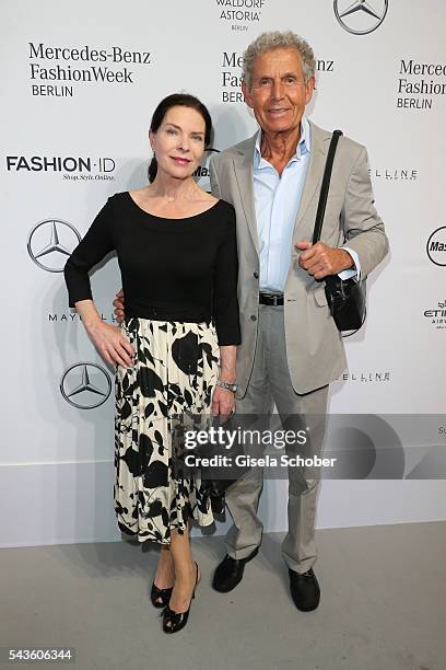 Gudrun Landgrebe and Ulrich von Nathusius attend the Minx by Eva Lutz show during the Mercedes-Benz Fashion Week Berlin Spring/Summer 2017 at Erika...