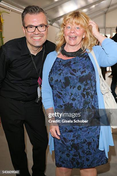 Reinhard Maetzler and Inger Nilsson attend the Minx by Eva Lutz show during the Mercedes-Benz Fashion Week Berlin Spring/Summer 2017 at Erika Hess...