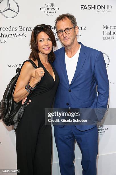 Gerit Kling and Wolfram Becker attend the Minx by Eva Lutz show during the Mercedes-Benz Fashion Week Berlin Spring/Summer 2017 at Erika Hess...