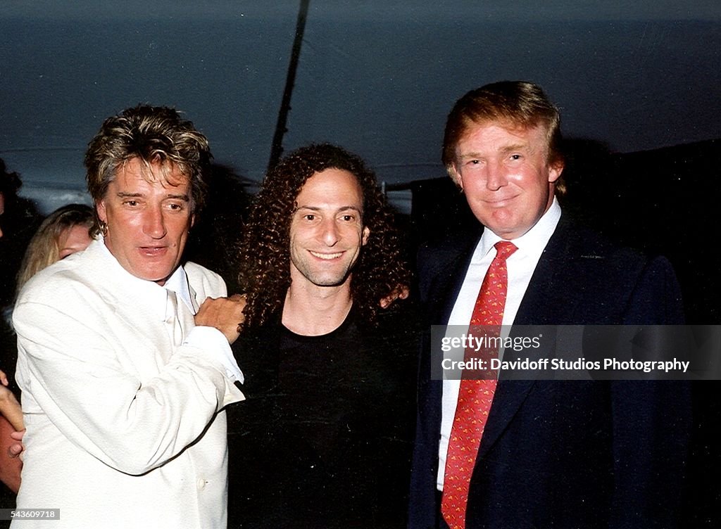 Stewart, Kenny G, & Trump At Mar-A-Lago