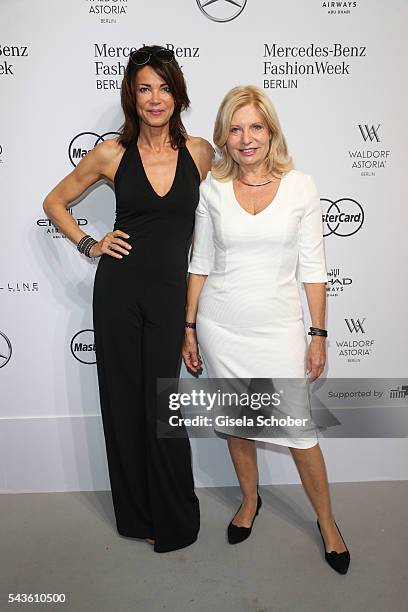 Gerit Kling and Sabine Postel attend the Minx by Eva Lutz show during the Mercedes-Benz Fashion Week Berlin Spring/Summer 2017 at Erika Hess...