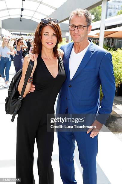 Gerit Kling and Wolfram Becker attend the Minx by Eva Lutz show during the Mercedes-Benz Fashion Week Berlin Spring/Summer 2017 at Erika Hess...