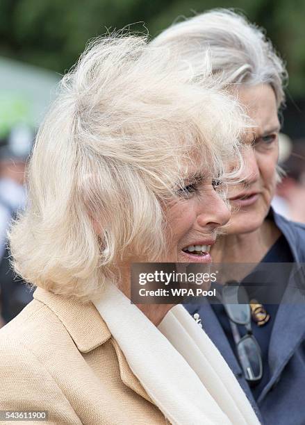 Camilla, Duchess of Cornwall visits The Royal Norfolk Show at Norfolk Showground on June 29, 2016 in Norwich, England.