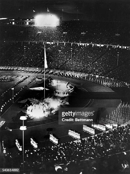 Pageant, with thousands of performers was presented in the Olympic Stadium, on the evening of the opening day of the Olympic Games in Berlin. Here is...