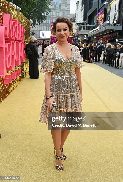 Julia Sawalha attends the World Premiere of "Absolutely Fabulous: The Movie" at Odeon Leicester Square on June 29, 2016 in London, England.