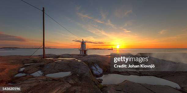 hönö island lighthouse 3 - hönö sweden stock pictures, royalty-free photos & images