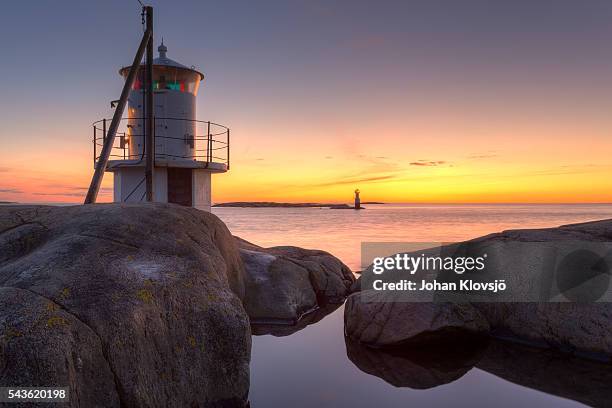 hönö island lighthouse 1 - hönö sweden stock pictures, royalty-free photos & images