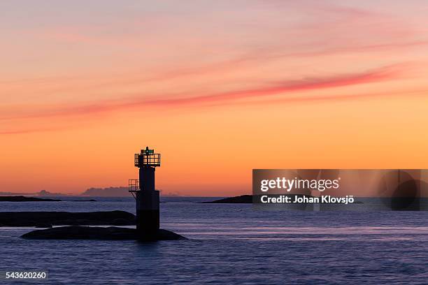 hönö island lighthouse - hönö sweden stock pictures, royalty-free photos & images